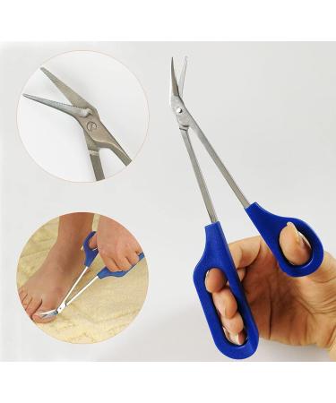 Long Handle Toenail Scissors for Seniors - Easy Reach Clipper for Thick Toe Nails with Ingrown Toenail File - Buy Online on GoSupps.com