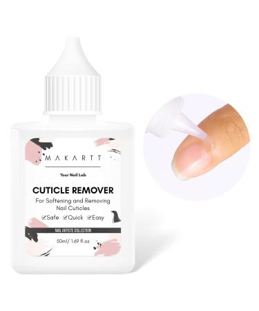 Makartt Cuticle Remover Liquid - 50ml Professional Cuticle Softener for Salon Quality Manicure & Pedicure | Instant Cuticle Cream & Dissolver for Dry Cuticles - Milk White - Buy Online on GoSupps.com