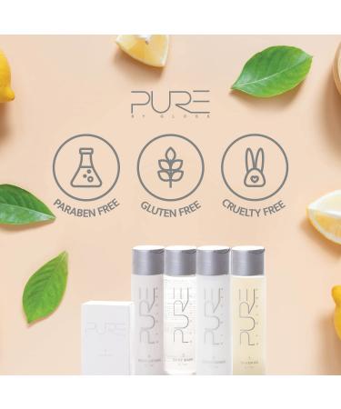Pure by Gloss Gift Set - Fresh Lemon Scent for Hair and Skin - Shampoo, Conditioner, Body Wash, Lotion, Bar, Loofah - 8.5oz & 4oz - Cruelty Free - Buy Online on GoSupps.com