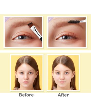 BLEGGEIT Pro Eyebrow Brush and Comb Set Steel Brow Brush, Metal Eyelash Brush, Spoolie Brush, and Angled Brow Brush for Precision Application and Defining Shape (1 PC) - Buy Online on GoSupps.com