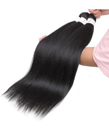 Leeven 8 Packs Pre Stretched Braiding Hair Extension Yaki Texture Hot Water Setting EZ Braids Kanekalon Hair for Coi Leray Braids Black Braiding Crochet Hair Extensions /20 Inch 1B# 20 Inch (Pack of 8) 1B - Buy Online on GoSupps.com