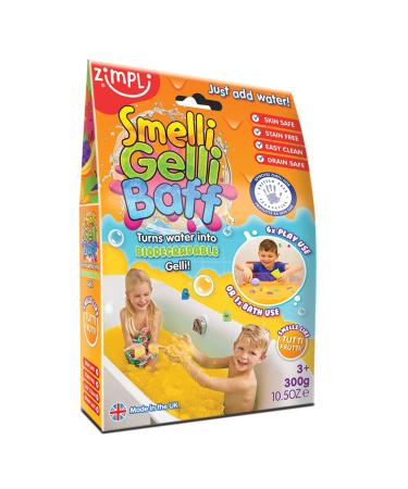 Smelli Gelli Baff Tutti Frutti from Zimpli Kids 1 Bath or 6 Play Uses Magically turns water into thick colourful goo Bath & Play Sensory Learning Gift Montessori Toys Educational Toy for Child Yellow