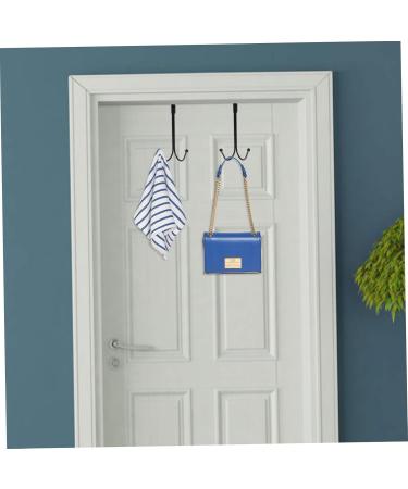 Hohopeti 2pcs Hangers Wall Mounted Clothes Hanger Coat Hat Hanger Coat Hooks Wall-Mounted Iron Hanger Rack 17.00X9.00X8.00CM Black - Buy Online on GoSupps.com
