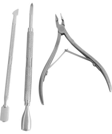 ZHONGHE Nail Cuticle Nipper with Trimmers Pack of 3 Manicure Scraper Tool - Buy Online on GoSupps.com