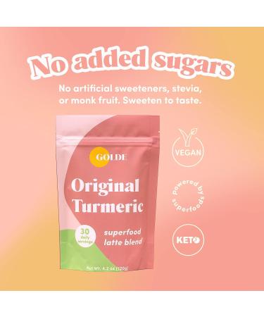 GOLDE - Superfood Latte Blend - Original Turmeric - Plant-Based w/Coconut & Ginger - Vegan Keto Sugar-Free - 30 Servings - Buy Online on GoSupps.com