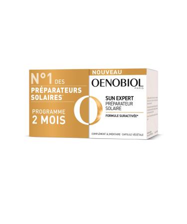 OENOBIOL Sun Expert Sun Preparer - Reinforced Cell Protection* - Promotes intense and radiant tan - Food supplement 2 x 30 capsules - 2 months program