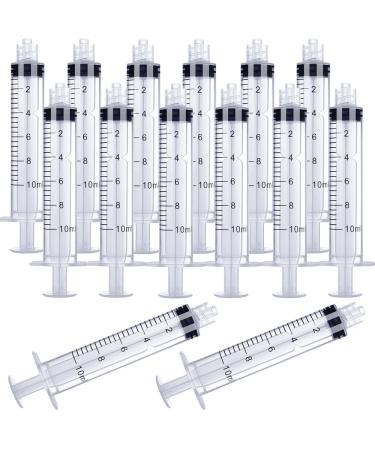 10ml Luer Lock Syringe 20-Pack Plastic 10ml Syringes with Luer Lock Tip, Individually Sterile Sealed, No Needle 10ML 20.0
