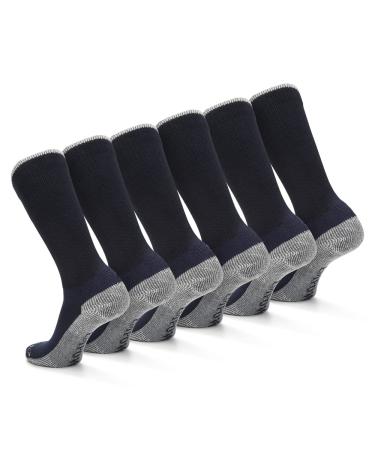 Circufiber Mens Womens Diabetic Socks   Improves Circulation Reduce Swelling and Pain Comfortable Loose Fitting Non-Binding Wide Fit All-Day Diabetic Crew 3 Pairs Black Show-safety X-Large