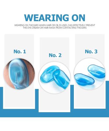 Minkissy Silicone Ear Covers 2Pcs - Waterproof Hair Dye Shield for Salon, Shower - Adult Blue - Buy Online on GoSupps.com