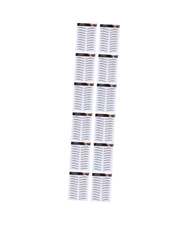 FOMIYES 12 Pcs Eyebrow Stickers Waterproof Makeup Eyebrows Tattooed Eyebrow Stencils Makeup Tools 3d Make up