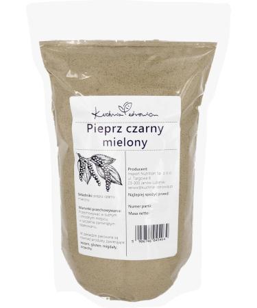 Kuchnia Zdrowia - Ground Black Pepper - Aromatic Spice - No Additives - Leak-Proof Packaging with Zipper - Doypack: (1 Kilograms) - Buy Online on GoSupps.com