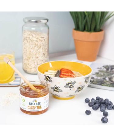 Just Bee Orange Vitamin Honey Orange Flavoured Honey with Vitamins for Daily Immune Support including Vitamin D C B6 B12 Echinacea (260g jar) - Buy Online on GoSupps.com