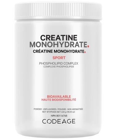 Codeage Creatine Monohydrate Powder Supplement Pure Creatine 5000mg 3-Month Supply Unflavored Micronized Muscle Support Keto-Friendly - 90 Servings