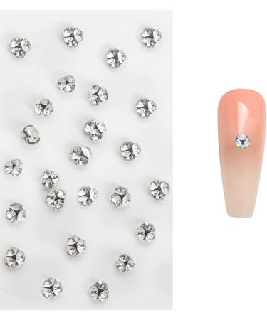Nail Clear Nails Art White Nail Gems Nail Rhinestones Nails Art Decorations For Acrylic Nails Nails Art White Nail Crystals Gems Clear Nail Rhinestones For Wedding 8mm - Buy Online on GoSupps.com