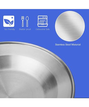 8 Piece Stainless Steel Camping Cutlery Set - Spoons, Mug, Bowls & Plates - Blue | Organizer Straps | Ideal for Backpacking, Hiking, Picnics - Buy Online on GoSupps.com