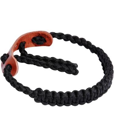 Elm Ray Archery Bow Wrist Sling - Durable 550 Paracord & Leather - Black - Buy Online on GoSupps.com