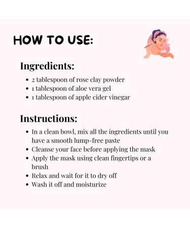 Meesha Rose Clay Powder | Pink Kaolin Clay 3.5 oz | Natural Mild Cleansing & Detoxifying | DIY Face Masks & Body Scrubs | 100% Natural Skincare - Buy Online on GoSupps.com