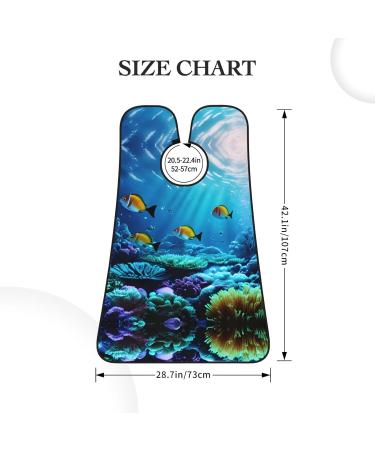 Tranquil Underwater Beard Bib Apron for Men | Hair Catcher & Cape Cloth for Shaving & Trimming - Buy Online on GoSupps.com