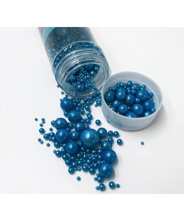 Sprinkles Edible Navy Rolay Blue Pearl Sugar Candy Cupcake Cake Topper 120g/ 4.2oz Decorative Glitter Sprinkle Mix for Baking Cake and Cookie Decorating (Starry sky blue) - Buy Online on GoSupps.com
