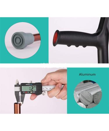 VISIONU Lightweight Foldable Forearm Crutch | Aluminum Walking Stick | Height Adjustable Ergonomic Handle | Comfortable Grip | Red - Buy Online on GoSupps.com