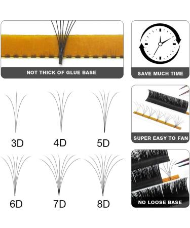 Easy Fan Lashes C-0.07-15-20Mix | Self Fanning Russian Eyelash Extensions | C CC D DD curl | 8-20mm Flowering Blooming Volume | Lash Extension - Buy Online on GoSupps.com