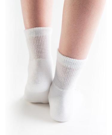 Doc Ortho Ultra Soft Loose Fit Diabetic Socks 3-Pack XL - White 1/4 Crew - Buy Online on GoSupps.com