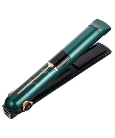 LALADEFIEE Curling Iron Travel Hair Tools Cordless Tools Hair Straightener Curler Hair Straightening Tool Abs 21X4X3.5CM Green