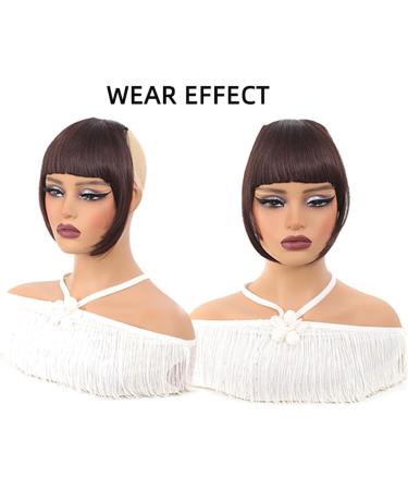 Hair Bangs Synthetic Hair Bangs Clip in Hair Extensions Natural False Hair Blunt Bangs for Daily Use Hair Accessories Women Clip in Bangs(Color:2-30) 10inches 2-30 - Buy Online on GoSupps.com