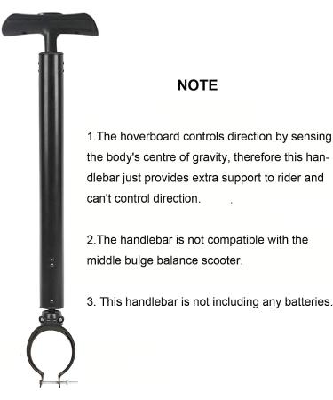 Adjustable Self Balance Hoverboard Handle Bar Extension | Knee Bar Balancing Scooter Armrest | Telescoping Design for Mini Scooter 6.5'' 8'' 10'' | Kids and Adults - Buy Online on GoSupps.com