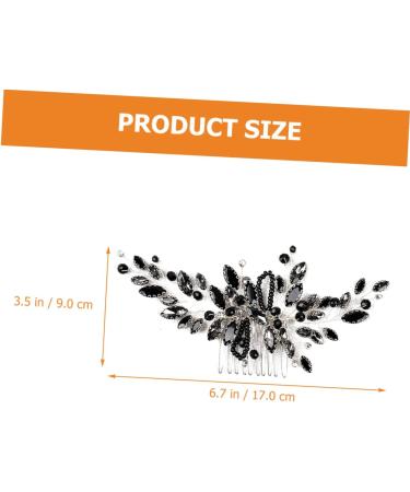 Angoily Hair Comb Wedding Hair Accessories for Brides Rhinestone Black Hair Accessories Wedding Headdress Crystal Hair Accessories Bridal Headpieces Bridal Tiara Alloy Glass Decorate - Buy Online on GoSupps.com