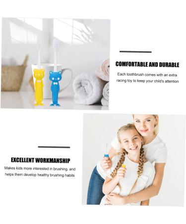 Healeved Cute Manual Toothbrush Set for Toddlers | 4 Cars Toy Toothbrushes | Infant Oral Cleaning Supplies | Best Bulk Toys for Boys - Buy Online on GoSupps.com