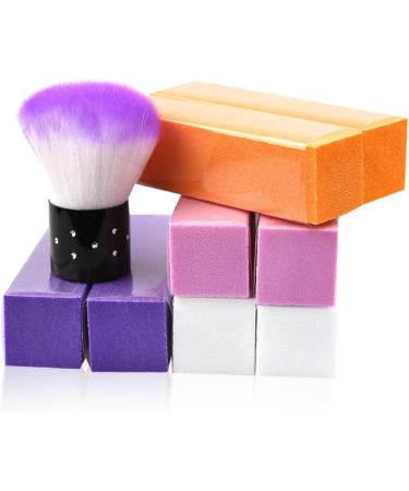 minkissy 1 Set Makeup Powder Blush Nail Art Brush Nail Block Bulk Nail Cleaning Brush Sanding Nail File Kit Nail Brush Remover Cleaner Makeup Brush Large Sponge Brush High Elasticity Purple 6.3x2.7cm Purple - Buy Online on GoSupps.com