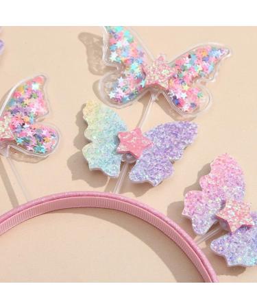 JSGHGDF Glittering Powder Headband Aesthetic Butterfly Hairhoop Festival Headdress Girls Party Headwear Valentines Hairpiece - Buy Online on GoSupps.com