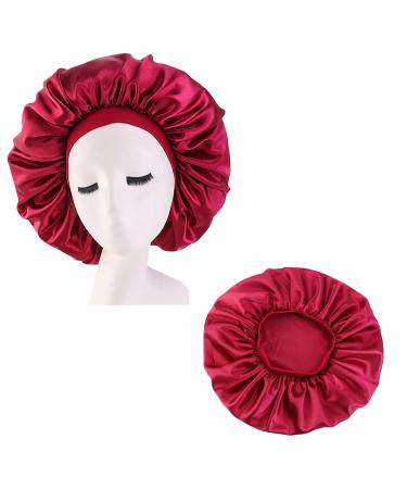 Buy 2 Piece Satin Sleep Hat Set for Women - Adjustable Silk Caps for Hair Care & Health - Buy Online on GoSupps.com