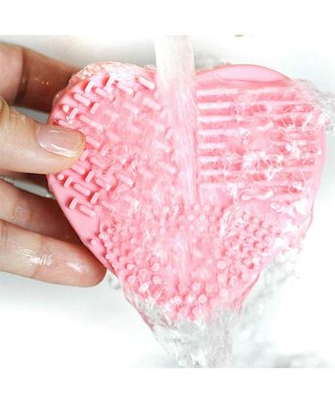 Glamza Durable Makeup Brush Cleaner Cosmetic Cleaning Silicone Egg Heart Glove Tool UK - Buy Online on GoSupps.com