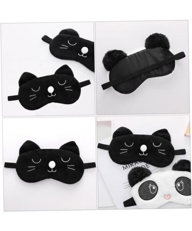 Beaupretty 3 Pcs Sleep Masks - Plush Eye Covers for Comfortable Sleep Travel & Relaxation - Cat & Panda Designs - International Shipping Available - Buy Online on GoSupps.com