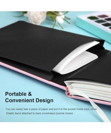 Paul Rubens Watercolor Paper Journal 3.8x5.2 - 20 Sheets | 100% Cotton Hot Press, Acid-Free for Watercolors, Gouache, Acrylics | Pink Cover - Buy Online on GoSupps.com