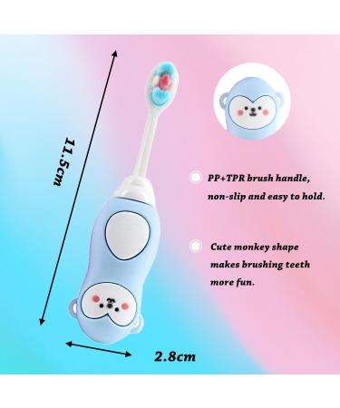 AOOTUERL Baby Toothbrush Set - 2 Pcs Extra Soft Bristles for Kids Ages 1-5 | Blue & Pink - Buy Online on GoSupps.com