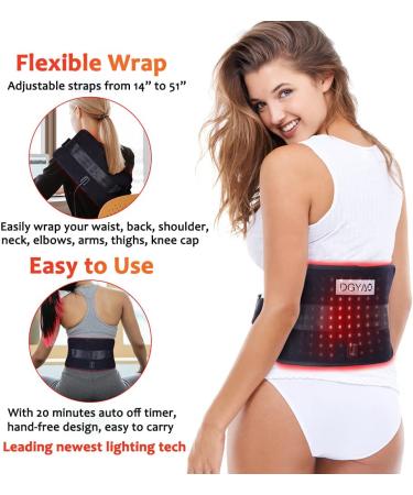 DGYAO Red & Near Infrared Light Therapy Belt with Pulse Mode - Pain Relief Light Therapy Device - Wearable Wrap for Back, Joint, Muscle Pain - Timer & Max 51 S22 Pad - Buy Online on GoSupps.com