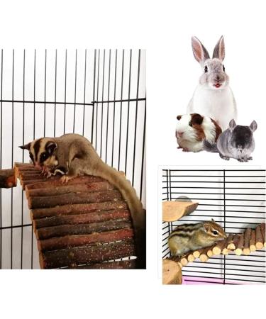 Natural Wooden Hamster Climbing Bridge - Eco-Friendly Pet Ladder with Wing Screws & Washers | Perfect Chew Toy for Small Pets - Buy Online on GoSupps.com