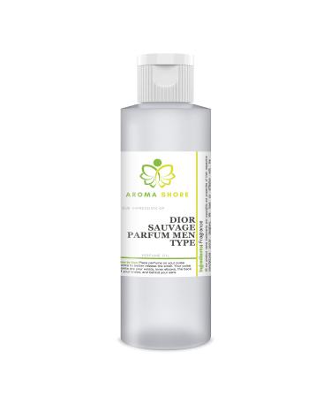 Perfume Oil - Our Impression Of and compatible with D'Ior Sauvage Parfum Men Type 100% Pure Uncut Body Oil Our Interpretation Perfume Body Oil 4 Fl Oz (Pack of 1)