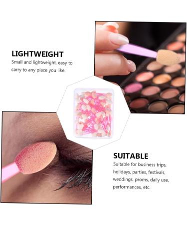VINTORKY 50pcs Double Ended Eyeshadow Brush Fan Makeup Brush Makeup Eyeshadow Eye Primer Brush Pink Plastic - Buy Online on GoSupps.com
