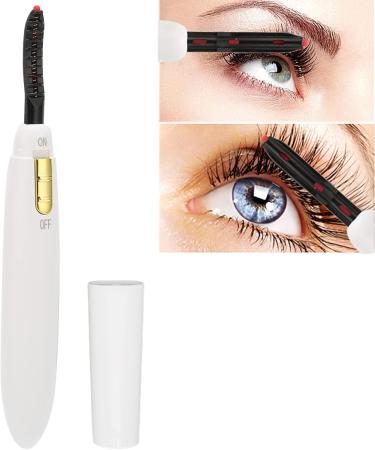 Verdant Touch Electric Eye Lashes Curler Heated Eyelash Curler Battery-Powered Electric Eye Lashes Curler Quick Heating Long Lasting Rechargeable White - Buy Online on GoSupps.com