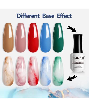 RARJSM Clear Blooming Gel Polish 15ML - UV/LED Soak Off Nail Art Polish for Magical DIY Manicure Design - Buy Online on GoSupps.com