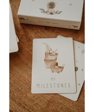 Olgs Baby Milestone Cards | Set of 60 Gender Neutral Baby Cards | Perfect for Boys & Girls | Ideal Gift for Baby Showers & Special Moments | Magnetic Box Included | Teddy Lou - Buy Online on GoSupps.com
