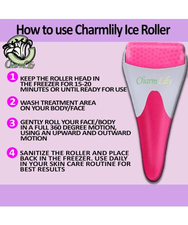 Charmlily Rose Quartz & Ice Roller + Gua Sha Set for Face & Eyes - Reduce Puffiness, Wrinkles, & Migraines, Pain Relief for Neck & Body - Cold Facial Massage Tool with Natural Stones - Buy Online on GoSupps.com