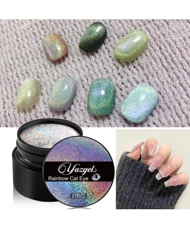 5ML Rainbow Nail Polish Cat Eye Nail Gel Universal Varnish Shiny Diamond Magnetic UV Gel Nail Glitter Manicure Beauty Decoration - (Color: C10 7g) - Buy Online on GoSupps.com
