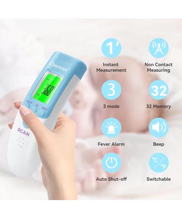 Berrcom Digital Infrared Forehead Thermometer for Babies - Contactless Fever Alarm C/ F Switch 3 Colors - Buy Online on GoSupps.com
