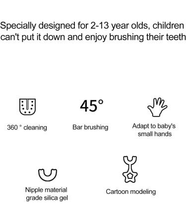 Kids Toothbrush Soft Food GraUK Silicone Toothbrush Head U Shaped Children's Toothbrush All RounUKd 360 Food GraUK Silicone Brush Head Baby Toothbrush (2-12 Years Old) Little Surprise Green 6-12 years old - Buy Online on GoSupps.com