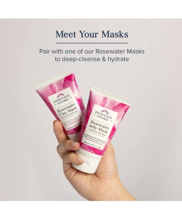 HERITAGE STORE Rosewater Facial Splash - Refreshing Glow for All Skin Types Hypoallergenic & Vegan 4oz - Buy Online on GoSupps.com